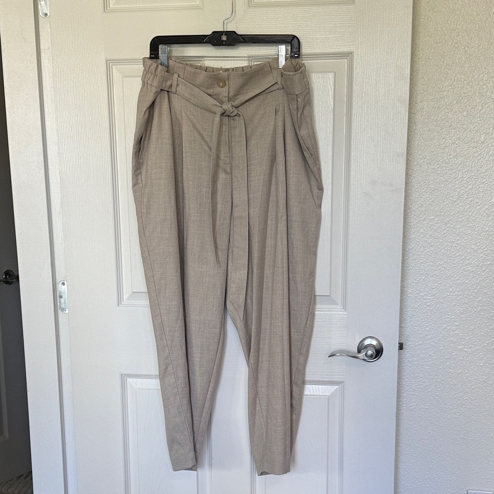 NWT LOFT high waisted paper bag tapered pleated trouser pant Plus Size 20
